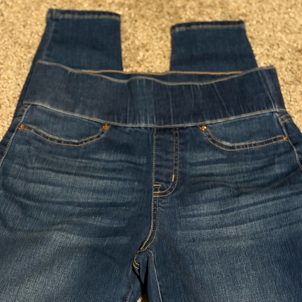LOGO by Lori Goldstein Dark Blue Jeggings